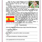 Free Printable Spanish Reading Comprehension Worksheets That Are