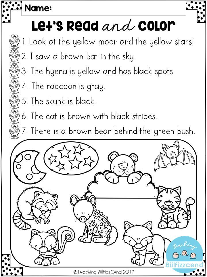 FREE Read And Color Listening Comprehension These Are Super Duper Cute 