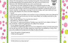 Free Reading Passages Third Grade Reading Comprehension Passages