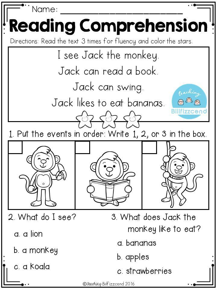 FREE Sequencing Reading Comprehension Reading Comprehension Reading 