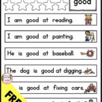 FREE Sight Word Fluency Passages Easy Kindergarten Literacy Center Or