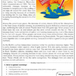 Global Warming Reading Comprehension Global Warming Facts Science