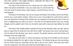 Golden Banana Reading Comprehension Worksheet Have Fun Teaching