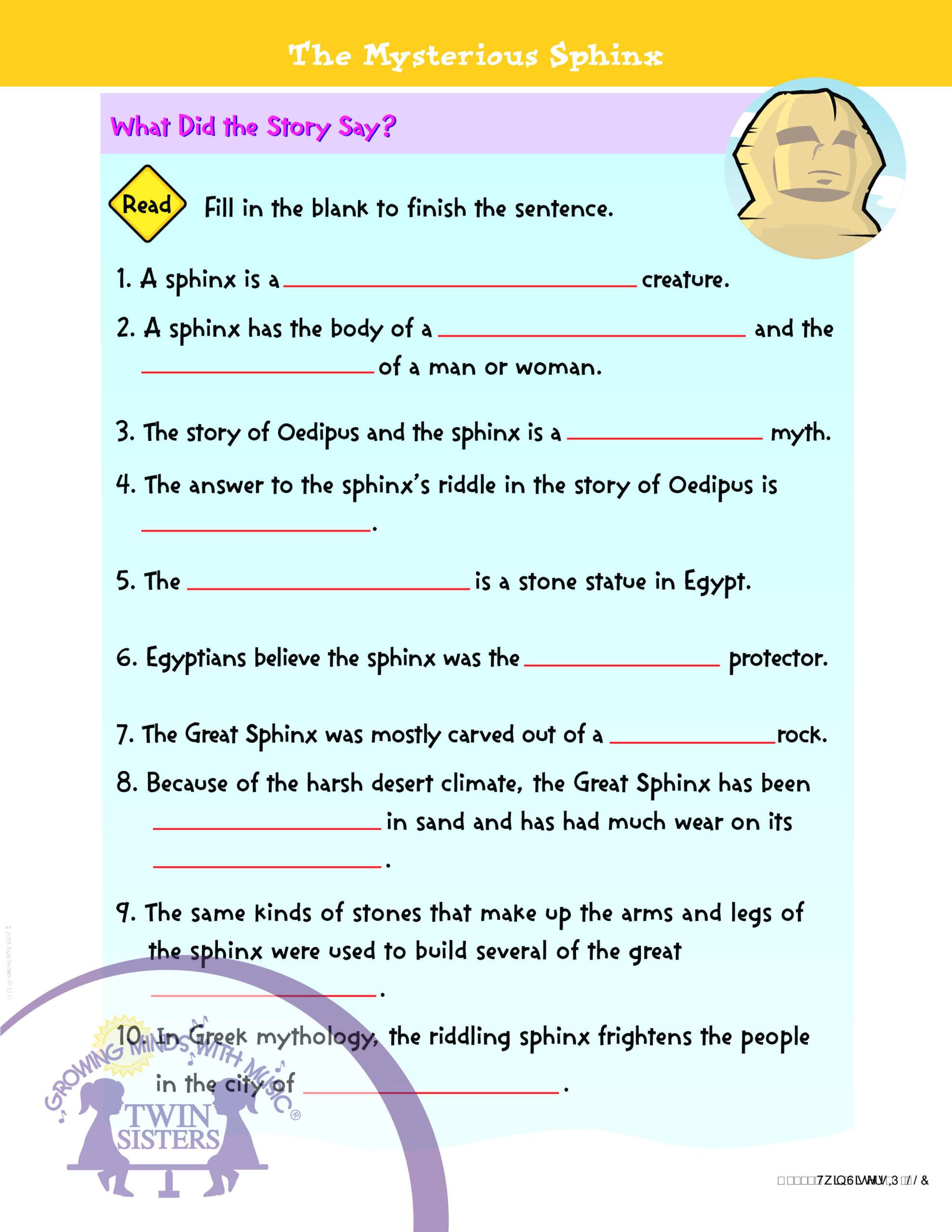 Grade 4 Reading Comprehension Volume 3 Twin Sisters