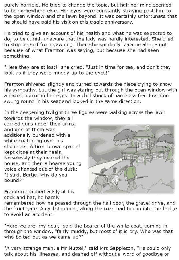 Grade 7 Reading Lesson 1 Short Stories The Open Window Reading 
