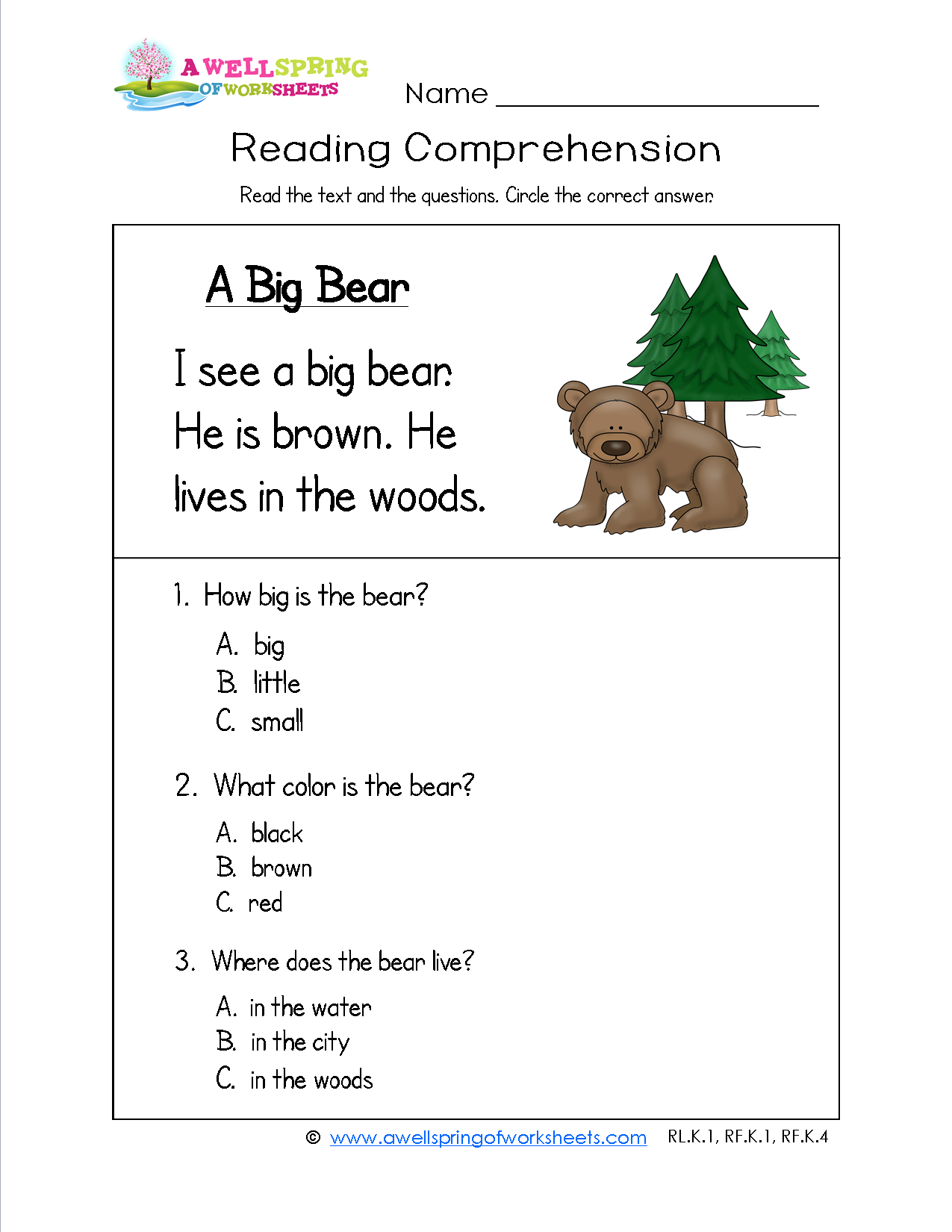 Grade Level Worksheets A Wellspring Of Worksheets Reading 