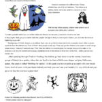 Halloween Reading Comprehension And Word Search