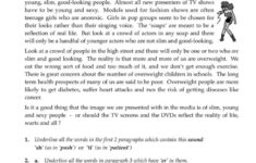 High School Reading Comprehension Worksheets With Answer Key Db excel