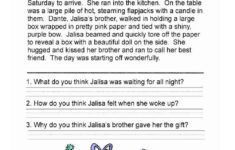 Inference Reading Worksheet