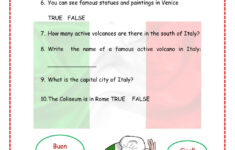Italy Interactive Worksheet