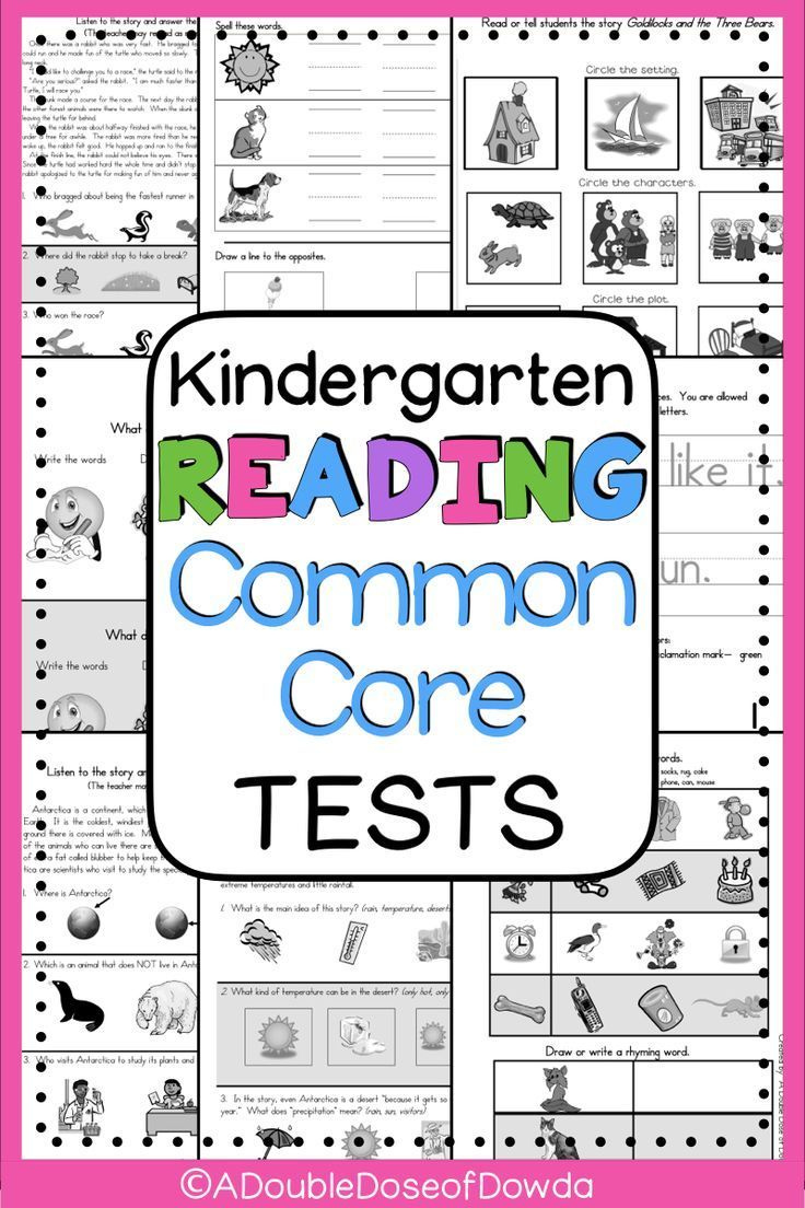 Kindergarten Reading Assessments 22 Tests Kindergarten Reading 