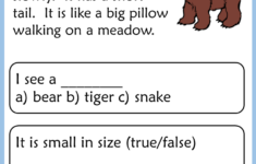 Kindergarten Reading Comprehension Passage 1 Your Home Teacher