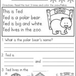 Kindergarten Reading Comprehension Passages Winter Reading