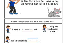 Kindergarten Worksheets At Word Family Reading Comprehension 2