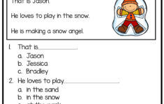 Kindergarten Worksheets Reading Comprehension
