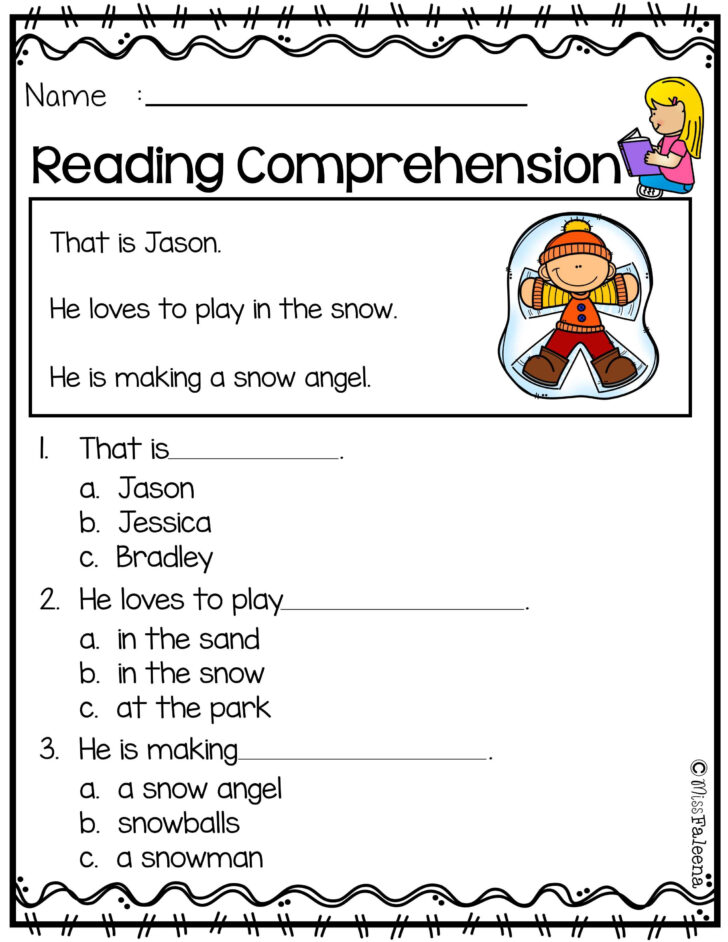 K12 Reading Comprehension Worksheets