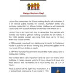 Labour Day In Australia English ESL Worksheets For Distance Learning