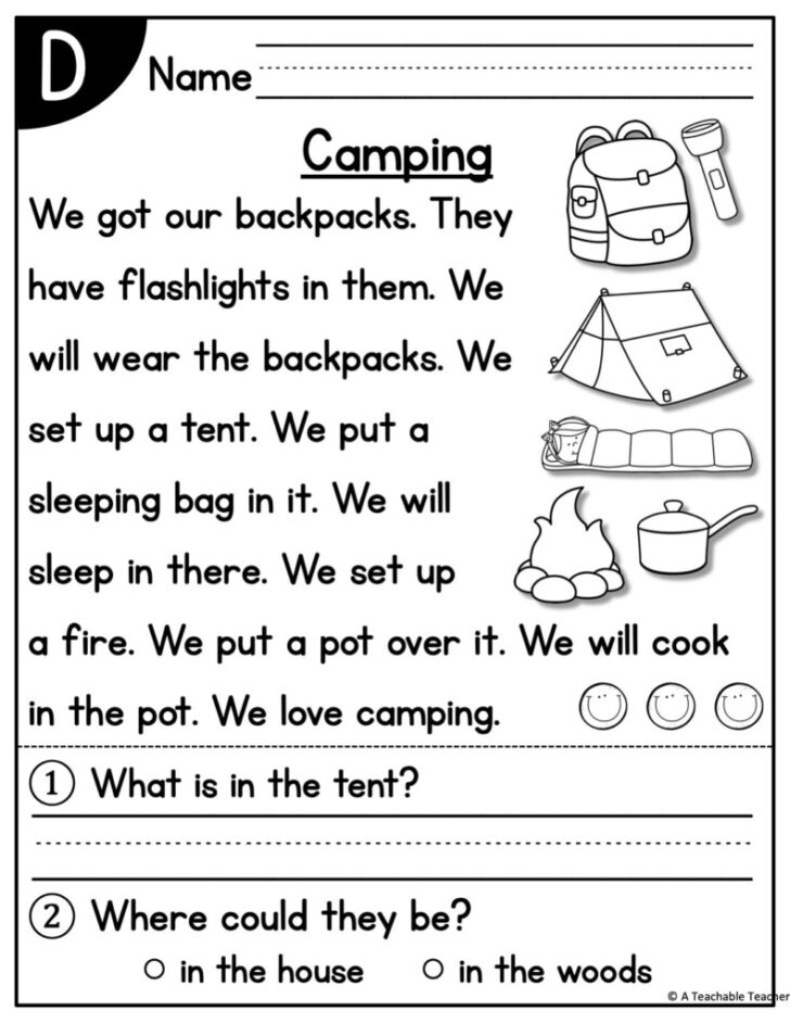 List Of Reading Levels Reading Comprehension Worksheets