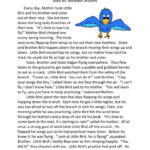 Little Bird Learns To Fly Reading Comprehension Worksheet Have Fun