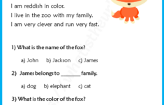 Little Fox Reading Comprehension For Grade 2 Your Home Teacher