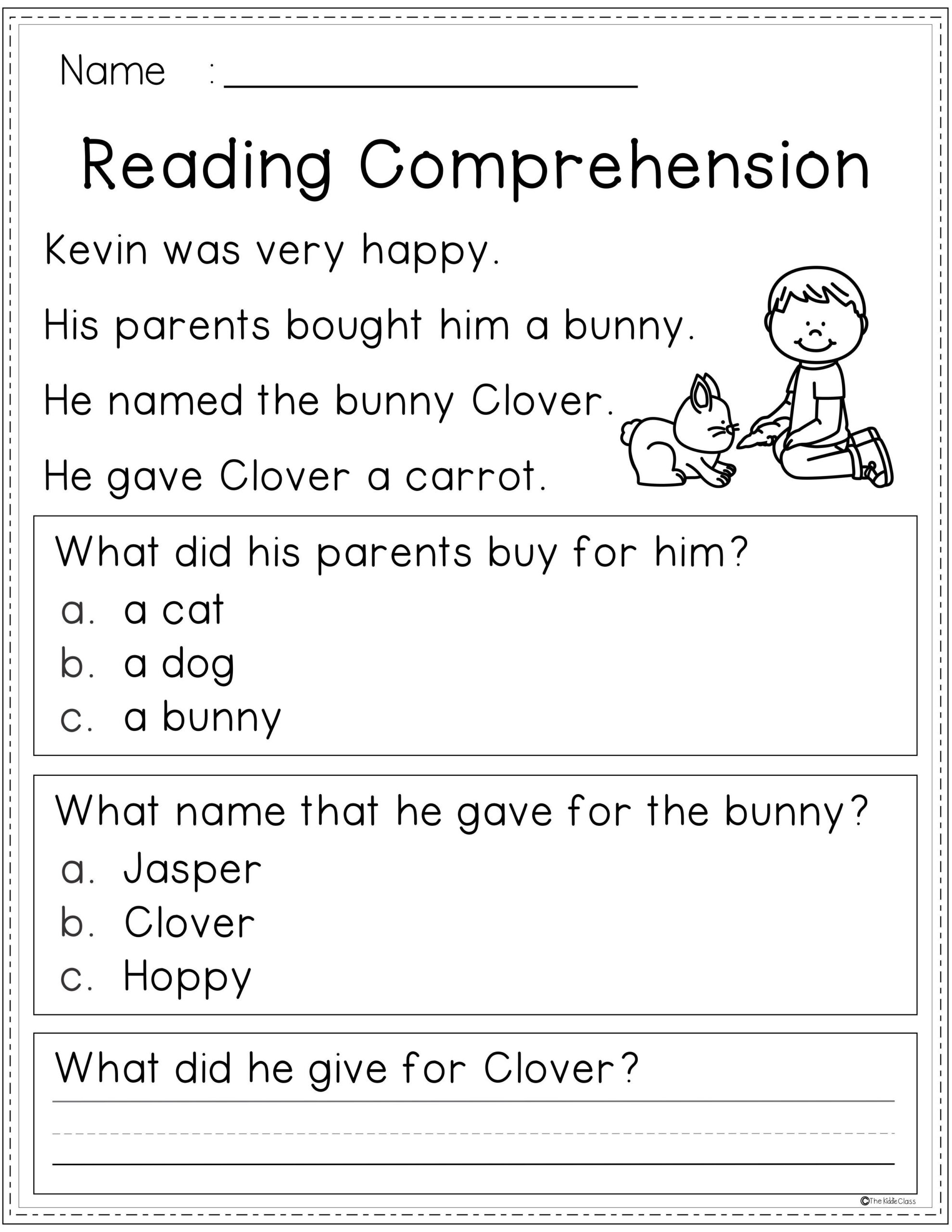 Multiple Choice Comprehension Grade 3 English Worksheets Thekidsworksheet