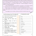My Town Reading Vocabulary English ESL Worksheets For Distance
