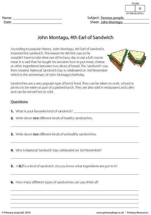 PrimaryLeap co uk John Montagu 4th Earl Of Sandwich Reading 