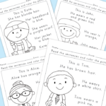 Read And Color Reading Comprehension Worksheets For Grade 1 And