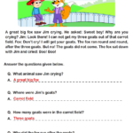 Read Comprehension Jim And His Goats And Answer The Questions Worksheet