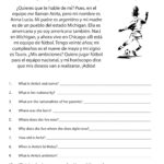 Read Spanish Passage And Answer Questions In English Spanishworksheet