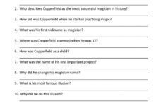 Reading Comprehension 6th Grade Worksheet