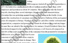 Reading Comprehension Environment ESL Worksheet By Hisham