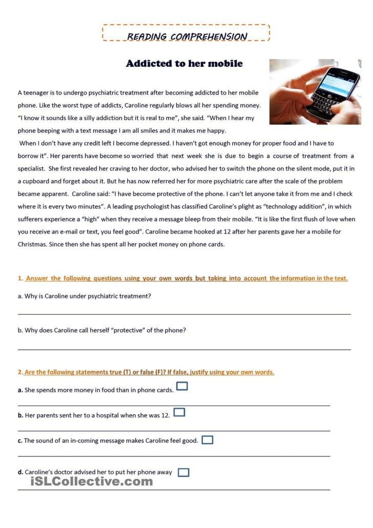 Reading Comprehension Exercises For Adults Newapplications Reading