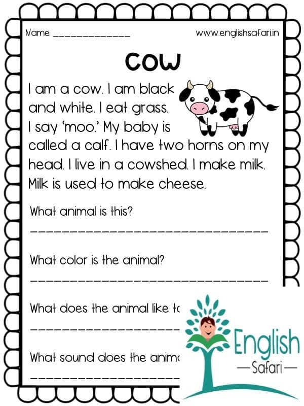 Reading Comprehension Farm Animals Lesson Planned Free And 