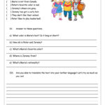 Reading Comprehension For Kids Worksheet Free ESL Printable