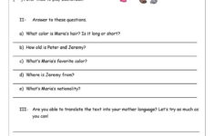 Reading Comprehension For Kids Worksheet Free ESL Printable