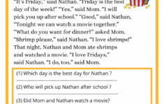 Reading Comprehension Grade 1