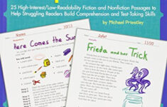 Reading Comprehension High Interest Low Level Printable Ellen Hughe s