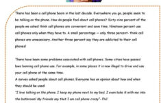 Reading Comprehension How Do You Feel About Cell Phones English