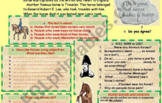READING COMPREHENSION IDIOMS ABOUT HORSES ESL Worksheet By Nurikzhan