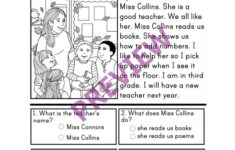 READING COMPREHENSION IEP Goal Skill Builder WORKSHEETS For Autism