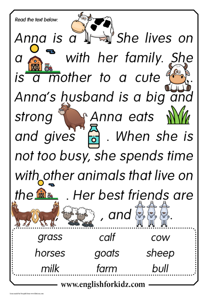 Reading Comprehension Worksheets With Pictures
