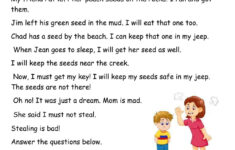 Reading Comprehension Long Vowel Ee Worksheet