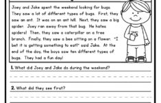 Reading Comprehension Online Exercise For Grade 1