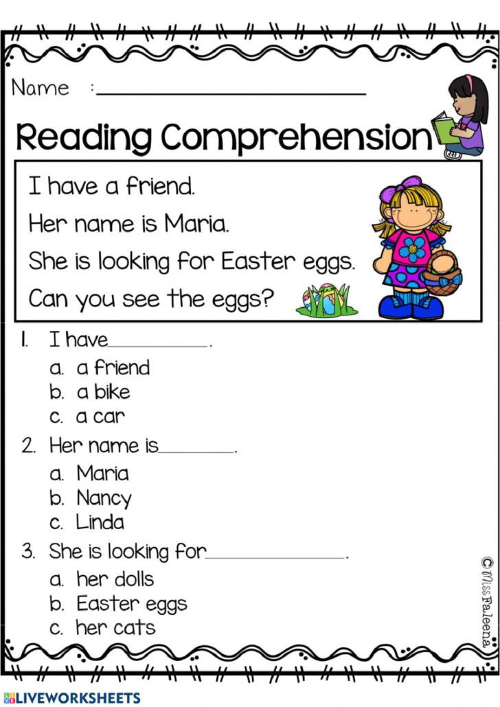 Reading For Comprehension Worksheets