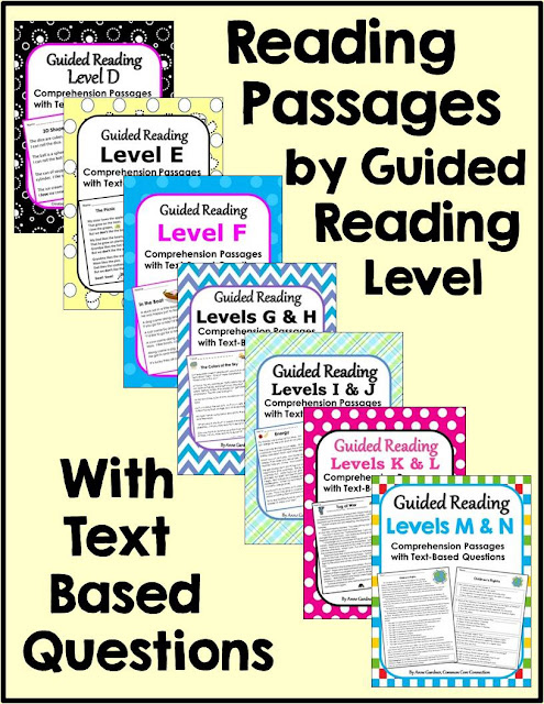 Reading Comprehension Passages And IPad Apps By Guided Reading Level 
