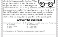 Reading Comprehension Passages And Questions For October Reading