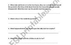 Reading Comprehension Questions For Magic Tree House Mummies In The