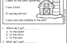 Reading Comprehension Set 2 1st Grade Reading Worksheets