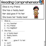 Reading Comprehension Worksheet For Grade1